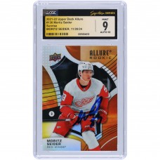 Moritz Seider Detroit Red Wings Autographed 2021-22 Upper Deck Allure Sunrise #130 CGC Fanatics Witnessed Authenticated 9/10 Rookie Card