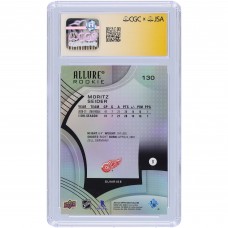 Moritz Seider Detroit Red Wings Autographed 2021-22 Upper Deck Allure Sunrise #130 CGC Fanatics Witnessed Authenticated 9/10 Rookie Card