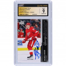 Moritz Seider Detroit Red Wings Autographed 2021-22 Upper Deck Series 2 Young Guns #469 CGC Fanatics Witnessed Authenticated 9/10 Rookie Card