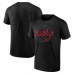 Detroit Red Wings Black Color Block Puck T-Shirt