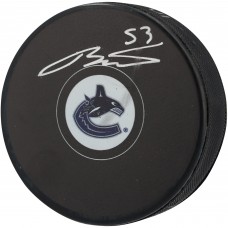 Teddy Blueger Vancouver Canucks Autographed Fanatics Authentic Hockey Puck
