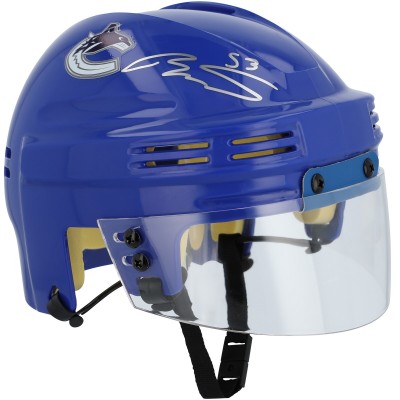 Teddy Blueger Vancouver Canucks Autographed Fanatics Authentic Blue Mini Helmet