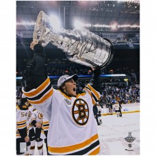 Tuukka Rask Boston Bruins Autographed Fanatics Authentic 16 x 20 2011 Stanley Cup Champions Raising Cup Photograph