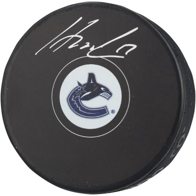 Filip Hronek Vancouver Canucks Autographed Fanatics Authentic Hockey Puck