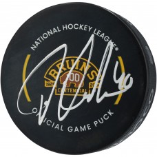Шайба Tuukka Rask Boston Bruins Autographed Fanatics Authentic 100th Anniversary Official Game