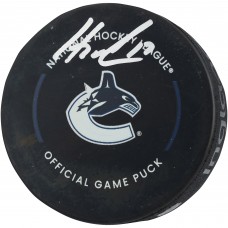 Filip Hronek Vancouver Canucks Autographed Fanatics Authentic Official Game Puck