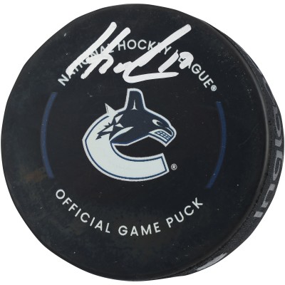 Filip Hronek Vancouver Canucks Autographed Fanatics Authentic Official Game Puck