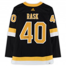Игровая джерси Tuukka Rask Boston Bruins Autographed Fanatics Authentic Black Alternate adidas Authentic