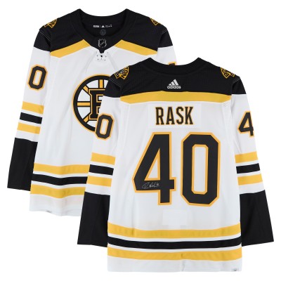 Игровая джерси Tuukka Rask Boston Bruins Autographed Fanatics Authentic White adidas Authentic