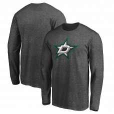 Dallas Stars Fanatics Charcoal Logo Long Sleeve T-Shirt