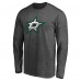 Dallas Stars Fanatics Charcoal Logo Long Sleeve T-Shirt