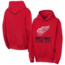 Подростковая Detroit Red Wings Outerstuff Red Back to Basics Hoodie Подростковая Detroit Red Wings Outerstuff Red Back to Basics Hoodie