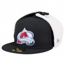 Бейсболка Colorado Avalanche New Era Black Injection Dog Ear Classic