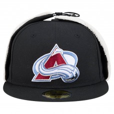 Бейсболка Colorado Avalanche New Era Black Injection Dog Ear Classic