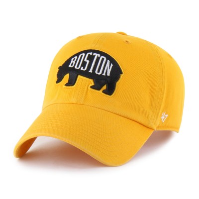 Бейсболка Boston Bruins 47 Gold Core Logo Clean Up