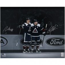 Martin Necas & Cale Makar Colorado Avalanche Autographed Fanatics Authentic 16 x 20 Navy Alternate Jersey Celebration Spotlight Photograph