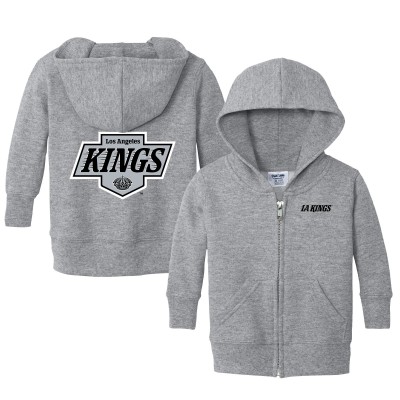 Малышам Los Angeles Kings Chad & Jake Heather Gray Logo Full-Zip Hoodie