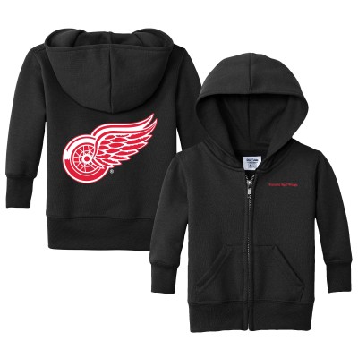 Малышам Detroit Red Wings Chad & Jake Black Logo Full-Zip Hoodie