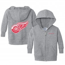 Малышам Detroit Red Wings Chad & Jake Heather Gray Logo Full-Zip Hoodie