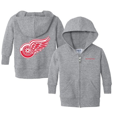 Малышам Detroit Red Wings Chad & Jake Heather Gray Logo Full-Zip Hoodie