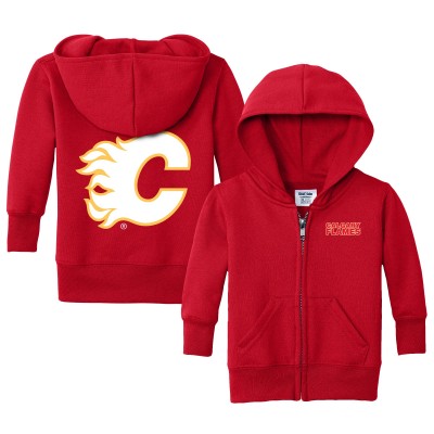 Малышам Calgary Flames Chad & Jake Red Logo Full-Zip Hoodie Jacket