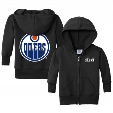 Малышам Edmonton Oilers Chad & Jake Black Logo Full-Zip Hoodie Jacket