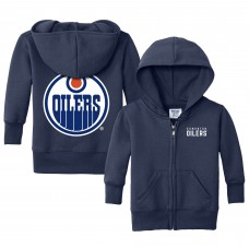 Малышам Edmonton Oilers Chad & Jake Navy Logo Full-Zip Hoodie Jacket
