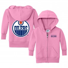 Малышам Edmonton Oilers Chad & Jake Pink Logo Full-Zip Hoodie Jacket