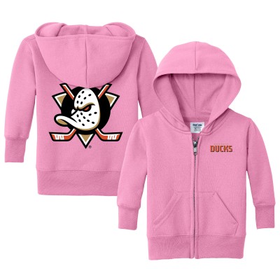 Малышам Anaheim Ducks Chad & Jake Pink Logo Full-Zip Hoodie Jacket