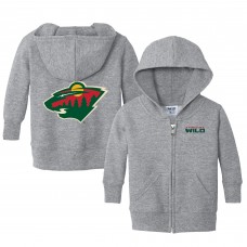 Малышам Minnesota Wild Chad & Jake Heather Gray Logo Full-Zip Hoodie Jacket