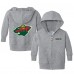 Малышам Minnesota Wild Chad & Jake Heather Gray Logo Full-Zip Hoodie Jacket