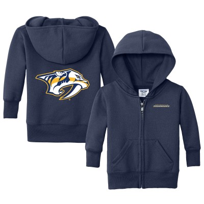 Малышам Nashville Predators Chad & Jake Navy Logo Full-Zip Hoodie Jacket