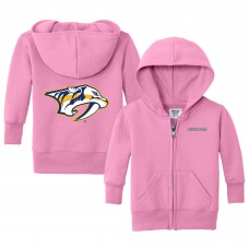 Малышам Nashville Predators Chad & Jake Pink Logo Full-Zip Hoodie Jacket