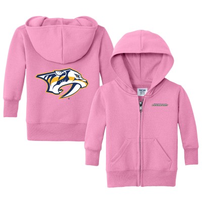 Малышам Nashville Predators Chad & Jake Pink Logo Full-Zip Hoodie Jacket