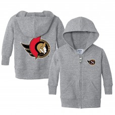 Малышам Ottawa Senators Chad & Jake Heather Gray Logo Full-Zip Hoodie Jacket
