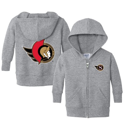Малышам Ottawa Senators Chad & Jake Heather Gray Logo Full-Zip Hoodie Jacket