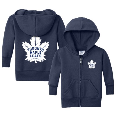 Малышам Toronto Maple Leafs Chad & Jake Navy Logo Full-Zip Hoodie