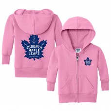 Малышам Toronto Maple Leafs Chad & Jake Pink Logo Full-Zip Hoodie