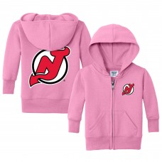 Малышам New Jersey Devils Chad & Jake Pink Logo Full-Zip Hoodie