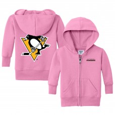 Малышам Pittsburgh Penguins Chad & Jake Pink Logo Full-Zip Hoodie