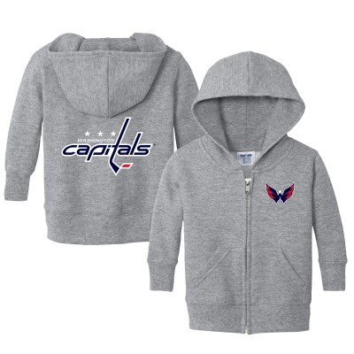 Малышам Washington Capitals Chad & Jake Heather Gray Logo Full-Zip Hoodie