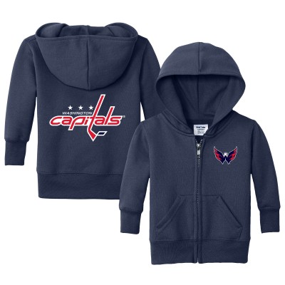 Малышам Washington Capitals Chad & Jake Navy Logo Full-Zip Hoodie