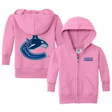 Малышам Vancouver Canucks Chad & Jake Pink Logo Full-Zip Hoodie Jacket