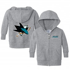 Малышам San Jose Sharks Chad & Jake Heather Gray Logo Full-Zip Hoodie Малышам San Jose Sharks Chad & Jake Heather Gray Logo Full-Zip Hoodie