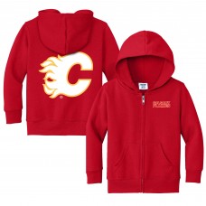 Toddler Calgary Flames Chad & Jake Red Logo Full-Zip Hoodie Jacket