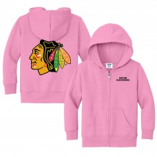 Толстовка на молнии Toddler Chicago Blackhawks Chad & Jake Pink Logo Jacket Толстовка на молнии Toddler Chicago Blackhawks Chad & Jake Pink Logo Jacket