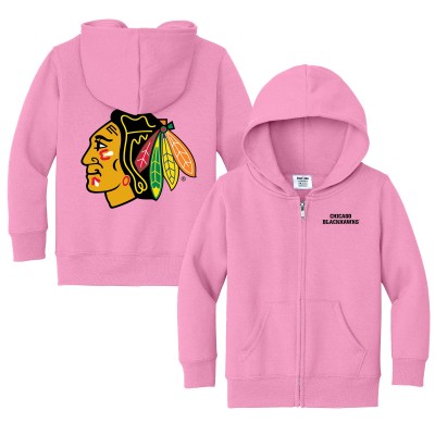 Толстовка на молнии Toddler Chicago Blackhawks Chad & Jake Pink Logo Jacket