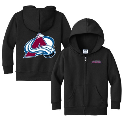 Толстовка на молнии Toddler Colorado Avalanche Chad & Jake Black Logo Jacket