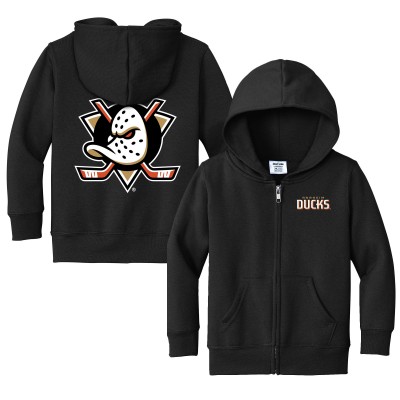 Toddler Anaheim Ducks Chad & Jake Black Logo Full-Zip Hoodie Jacket