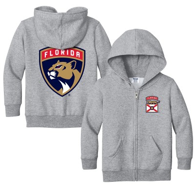 Toddler Florida Panthers Chad & Jake Heather Gray Logo Full-Zip Hoodie Jacket